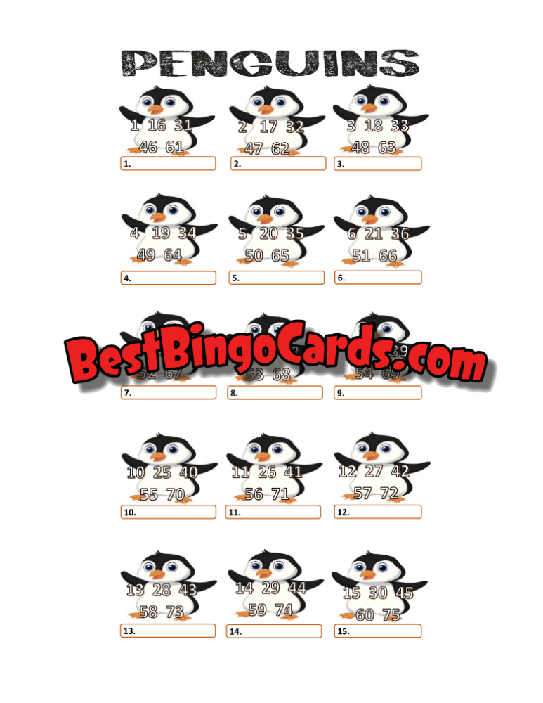 Penguin Pic Straight And Mixed