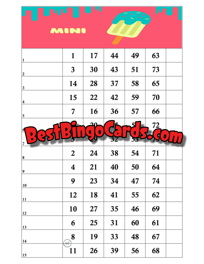 Popsicle Mini Straight And Mixed