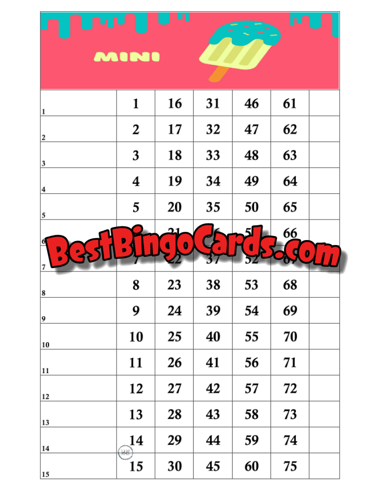 Popsicle Mini Straight And Mixed