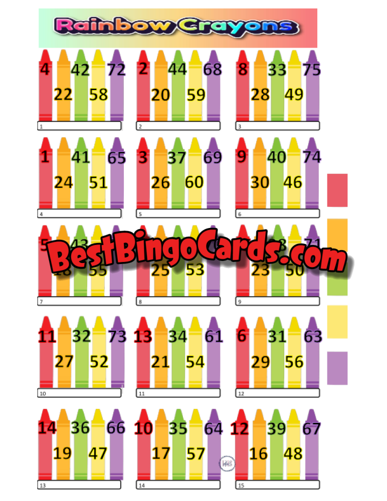Rainbow Crayons Pic Straight And Mixed