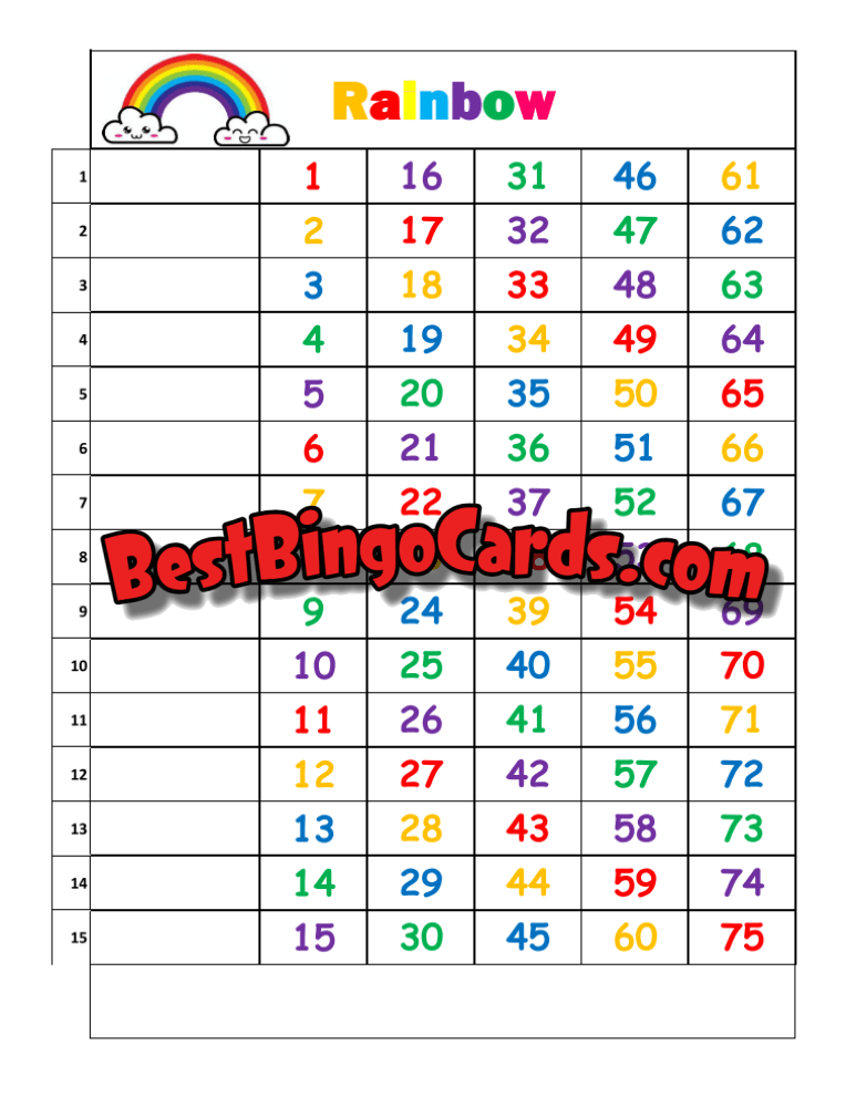 Rainbow Numbers Straight And Mixed