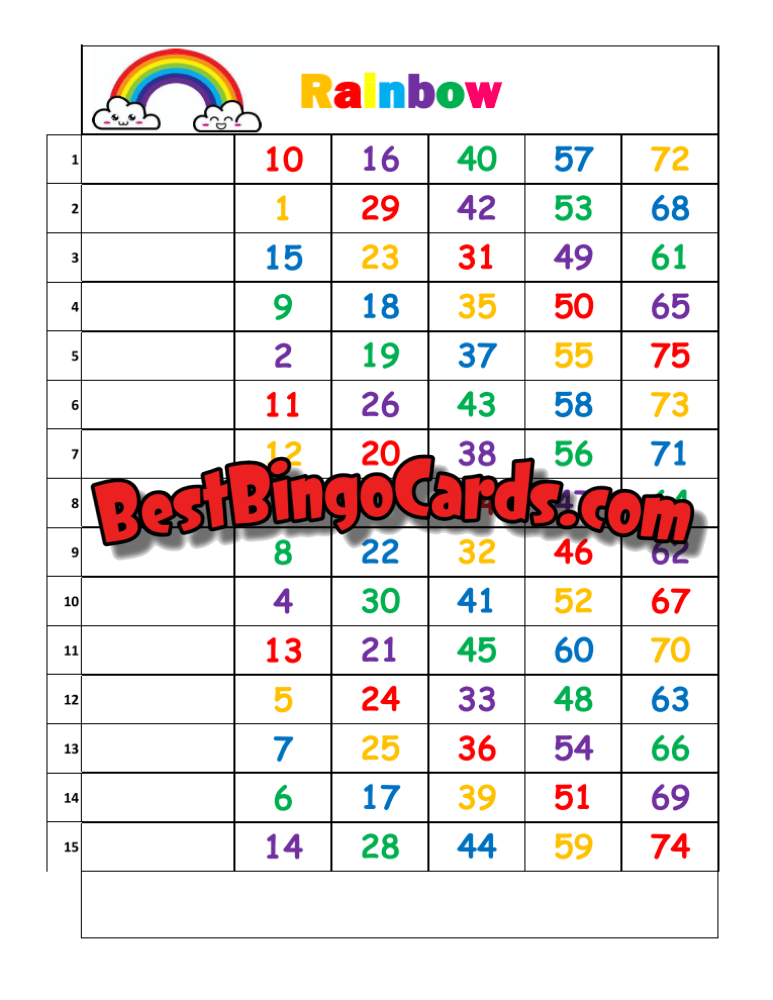 Rainbow Numbers Straight And Mixed