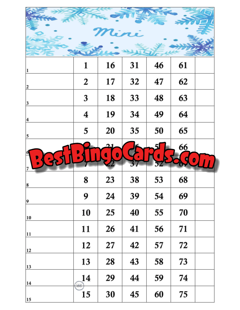 Snowflakes Mini Straight And Mixed