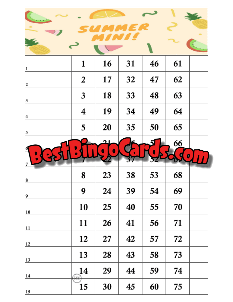 Summer Mini Straight And Mixed