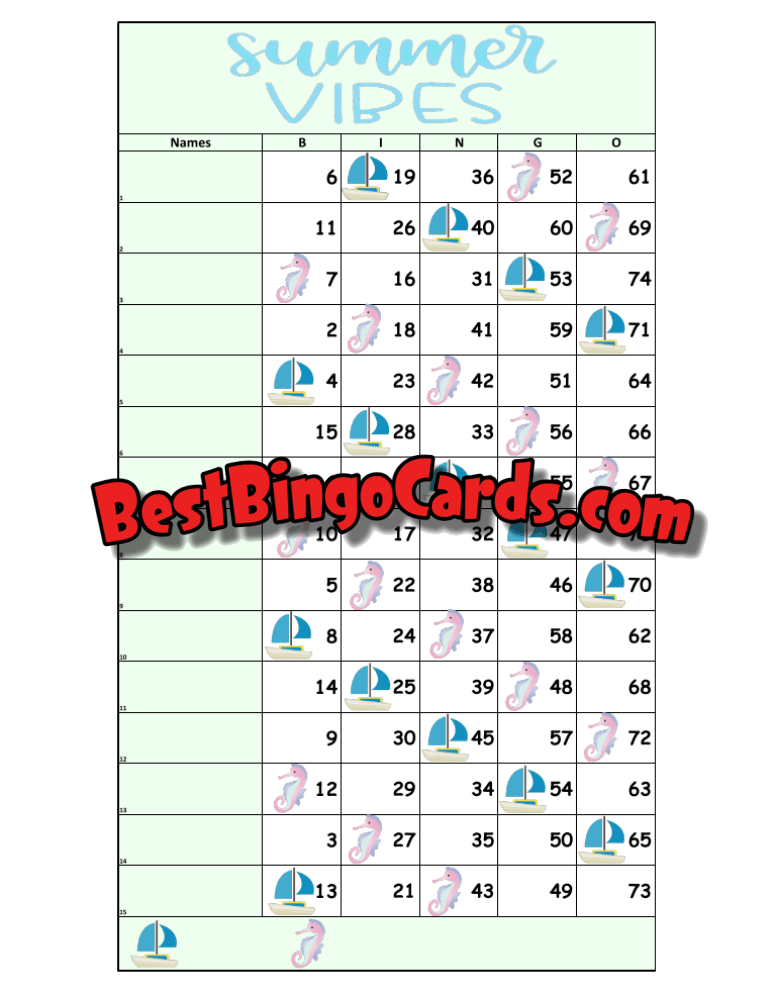 Summer Vibes Straight And Mixed