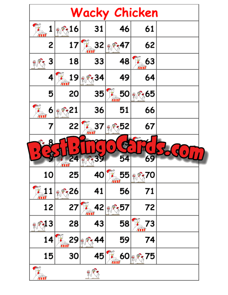 Wacky Chicken Straight And Mixed