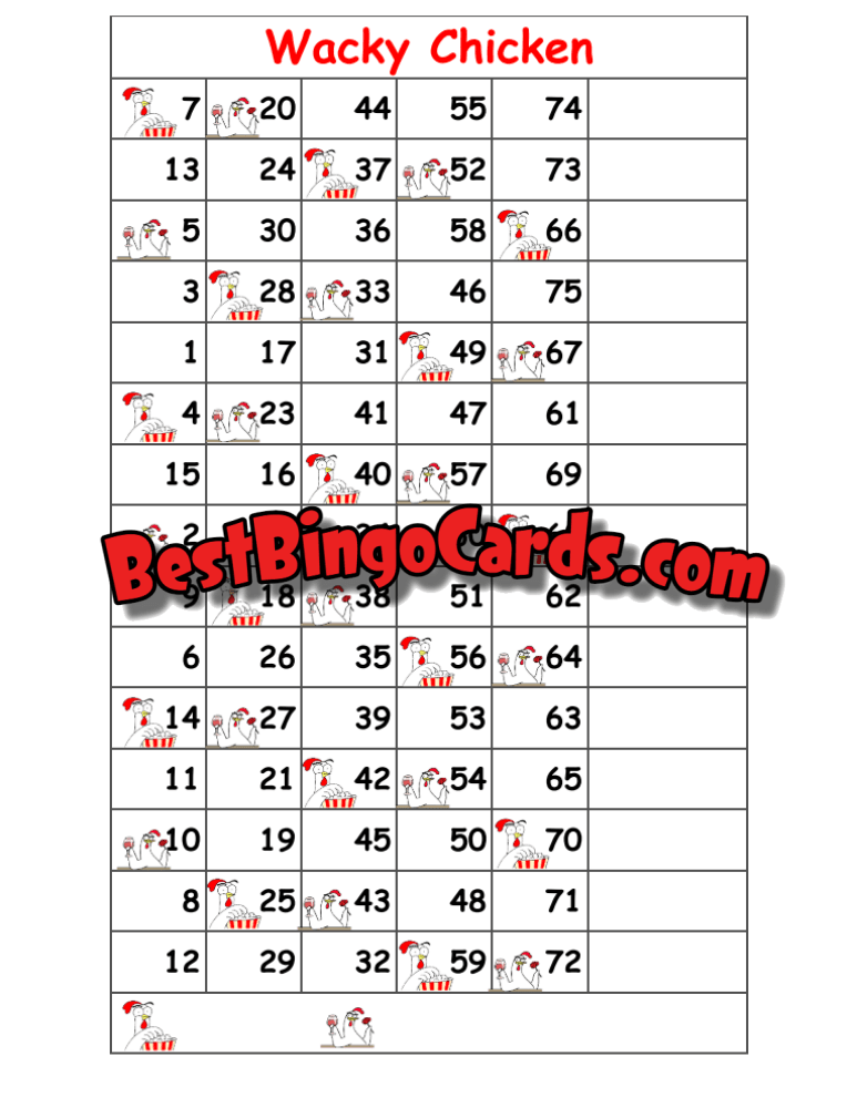 Wacky Chicken Straight And Mixed