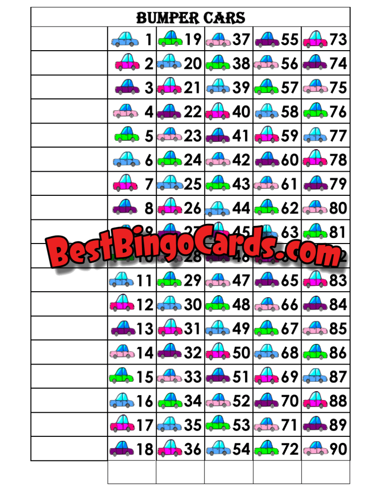 Bumper Cars 18 Straight And Mixed