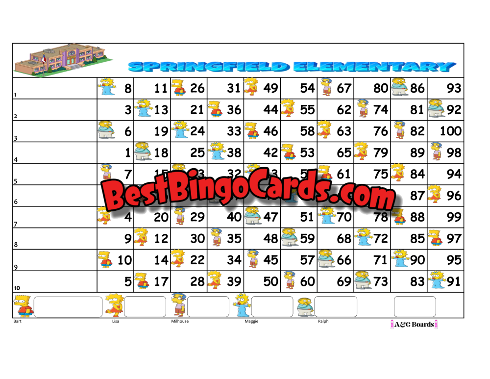Ten Player Package 2 (7 Boards) Bingo Sets